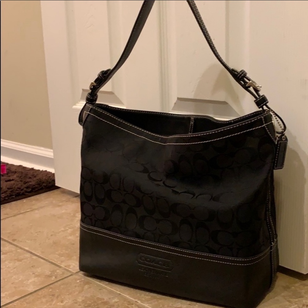 Black Signature Coach Purse